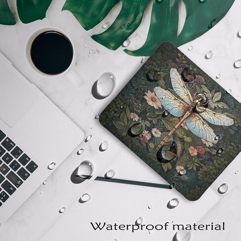 لوحة ماوس Moody Floral Dragonfly مقاس 9.5 × 7.9 بوصة، وسادات ماوس طبيعية لحشرة اليعسوب النباتية الداكنة لأجهزة الكمبيوتر المحمولة وأجهزة الكمبيوتر المحمولة in Saudi Arabia