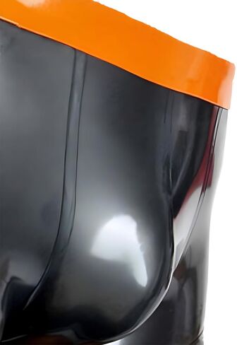 IOKUKI Metallic Gray Latex Boxer Shorts,Men's Latex Rubber Shorts Handmade Panties For Club in Kuwait