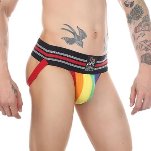 Mens Faux Leather G-String Thongs Jockstrap Athletic Supporter Sexy Low Rise Underwear for Men Clubwear in Saudi Arabia