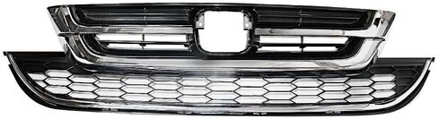 المصد الأمامي العلوي والسفلي لشبكة الشواية وأقواس مصد الصدمات الأمامية تناسب 2010 2011 Honda CRV CR-V، مجموعة الملحقات استبدال لـ 71121-SWN-H11، شبكة غطاء محرك السيارة مع حواف من الكروم in Kuwait