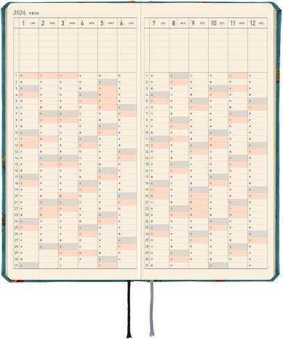 Hobonichi Techo 2026 Spring Weeks – Bow & Tie: In the Forest (Japanese, Tall & Slim, April Start) in Saudi Arabia