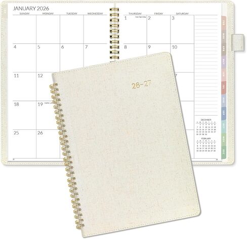 SUNEE 2026-2027 Monthly Planner 7.3"x10.1" - 2-Year (Jan 2026 - Dec 2027), Vegan Leather Cover Monthly Planner Year Calendar, Sage Green in Saudi Arabia