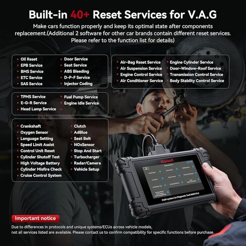 iCarsoft VAWS V4.0 Full System Bidirectional Diagnostic Scan Tool for Most V.A.G Models Such as VW/Audi/ect and Other 2 Car Make from 1996-2023 OBD2 Scanner Up to 51 Service Live Data Car Code Reader in Saudi Arabia