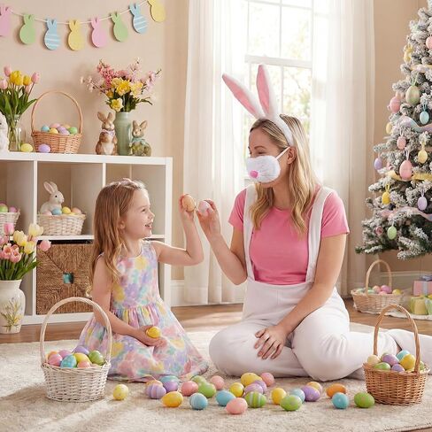 Shihanee 4 Pcs Easter Bunny Costume Set for Adults Plush Rabbit Costume Easter Outfit Accessories Party Favors in Saudi Arabia