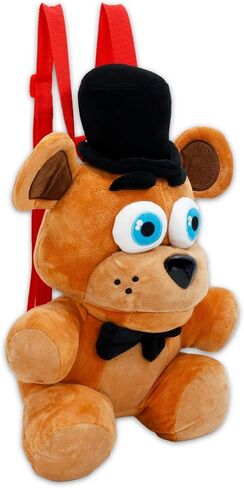 مجموعة حقيبة الظهر Five Nights at Freddy's Plushie - حزمة مع دمية Freddy القطيفة مقاس 16 بوصة مع أشرطة حمل وملصقات والمزيد | لعبة FNAF القطيفة للأطفال in Kuwait