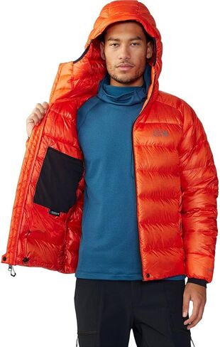 سترة بغطاء رأس للرجال من Mountain Hardwear Phantom Alpine Down، برتقالي الولاية in Saudi Arabia