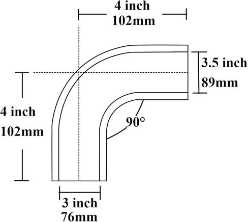 YSIL 3 "إلى 3.5" 90 درجة الكوع مقرنة خرطوم سيليكون 4 طبقات معززة توربو المبرد مدخل الأنابيب مع T-Bolt المشابك سمك 5 مللي متر in Saudi Arabia