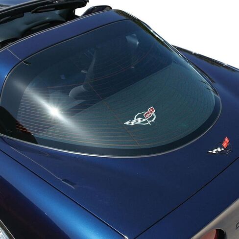 West Coast Corvette C5 Corvette Coupe Rear Cargo Shade with Embroidered Emblem - Prevents Fading: Black in Saudi Arabia