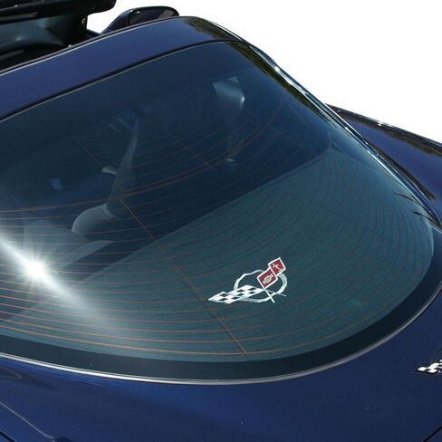 West Coast Corvette C5 Corvette Coupe Rear Cargo Shade with Embroidered Emblem - Prevents Fading: Black in Saudi Arabia