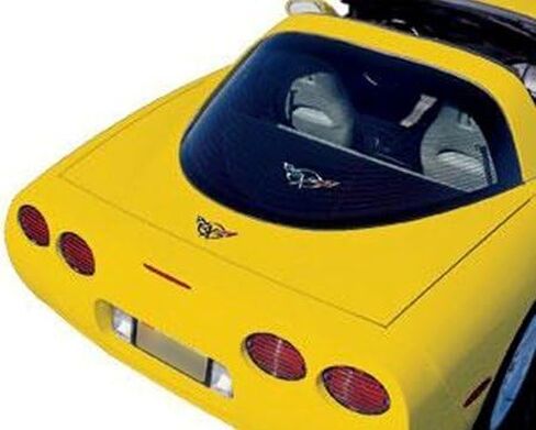 West Coast Corvette C5 Corvette Coupe Rear Cargo Shade with Embroidered Emblem - Prevents Fading: Black in Saudi Arabia