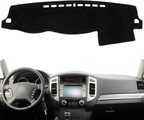 Flannel Dashboard Dash Cover Nonslip Car Dash Board Mat Compatible with Mitsubishi Pajero Montero Limited Shogun 2006-2019 V80 V87 V93 V97 in Saudi Arabia