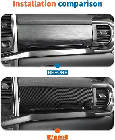 JeCar لـ 2021-2025 Ford F150 زخرفة داخلية من ألياف الكربون - غطاء داش ملحقات ترقية داخلية in Saudi Arabia