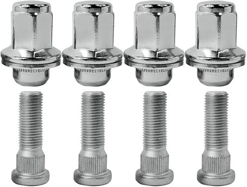 4PCS M14x1.5 Chrome Wheel Lug Stud Nut Set Compatible with 1998-2023 Toyota Land Cruiser Sequoia Tundra Lexus LC500 LS460 LS500 LS600h LX470 LX570 90942-01103 90942-02077 in Saudi Arabia