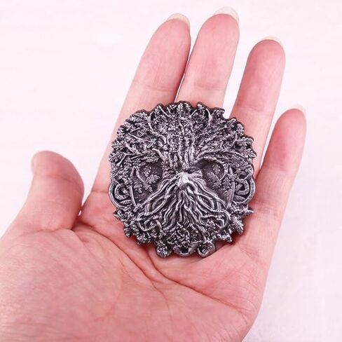 Yggdrasil World Tree of Life Ent Face Norse Viking God Odin 2.1" Enamel Pin Badge in Saudi Arabia