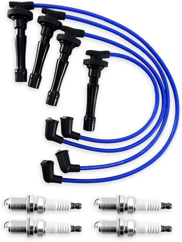 أسلاك توصيل الإشعال وشمعات الإشعال تناسب Acura Integra Honda CR-V L4 1992-2001، استبدل 671-4186 8041 RC-HE82 55004 32700-PHK-405 32700-PHK-003 32722-P75-A01 in Kuwait