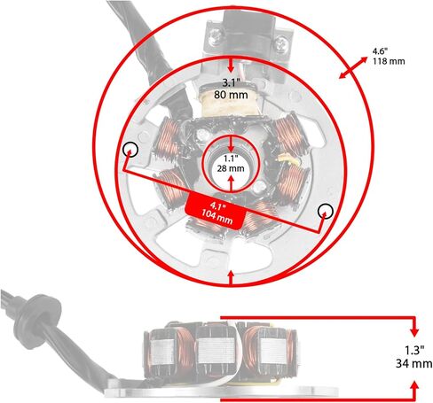 Replacement For Stator for Polaris Scrambler 90 Starter Ignition Coil 2001 2002 2003 Atv New Mod-C26C-40250 in Saudi Arabia