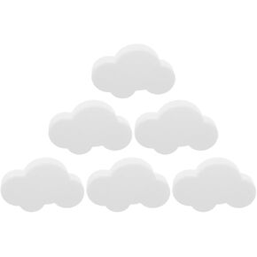 Cabilock 6pcs White Cloud Shape Soft Rubber Cabinet Knob Covers Cartoon Drawer Pulls for Nursery Kitchen Cabinets in Saudi Arabia