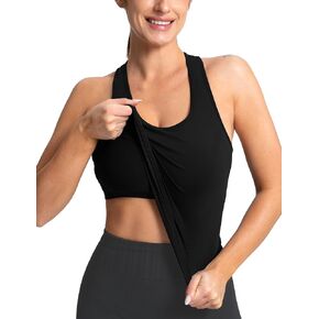 MathCat Workout Racerback Tank Tops for Women, Seamless Padded Athletic Yoga Running Tops Camisole Shirts with Built in Bra in Saudi Arabia