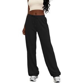 بنطال رياضي نسائي واسع الساق من Ulovmi، مناسب ومريح، برباط مطاطي، بنطال رياضي للركض مع جيوب in Kuwait