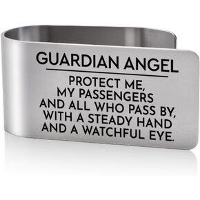 Guardian Angel Protect Me My Passengers and All Who Pass by Car Visor Clips, Guardian Angel Visor Clips for Cars, Christian Car Charm Accessories for Drivers Family Friend, New Driver Gifts in Kuwait