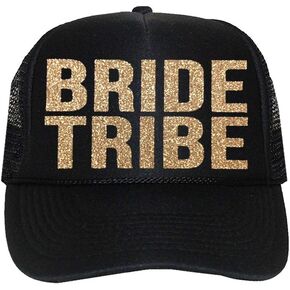 Classy Bride Bride Tribe Glitter Gold Trucker Hat in Kuwait