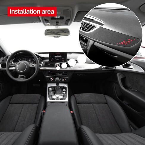 BETTERHUMZ Car Dashboard Panel Instrument Trim Strip Compatible with Audi A6 C7 S6 Hybrid 2012-2018 for Alcantara Co-Pilot Panel Sticker Car Interior Tuning Accessories in Saudi Arabia