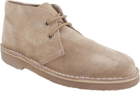Roamers Adults Unisex Real Suede Unlined Desert Boots (16 US) (Black) in Saudi Arabia