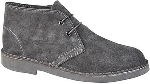 Roamers Adults Unisex Real Suede Unlined Desert Boots (16 US) (Black) in Saudi Arabia