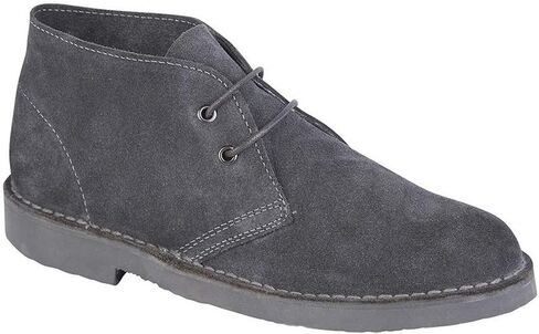 Roamers Adults Unisex Real Suede Unlined Desert Boots (16 US) (Black) in Saudi Arabia