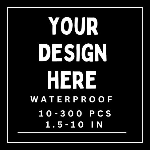 10-300 pcs Custom Square Round Rectangle Stickers Labels for Small Business Logo, 1.5-10 in, Waterproof Vinyl Customized Stickers, Upload Your Designs in Saudi Arabia