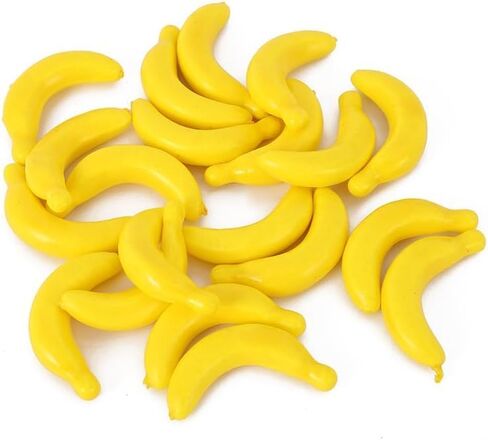 20Pcs Yellow Mini Fake Banana Fruit,Foam Vegetables Fruit as Home Party Ornament Craft Photography Props Gift,Fruit Props for Photography (3-6cm) in Saudi Arabia