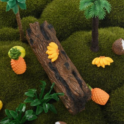 Mini Fake Fruit 30PCS, Artificial Tropical Fruit Resin Fruit Models Miniature Banana Mango Pineapple Starfruit Coconut for Mini Kitchen Scene House Store Display Decoration in Saudi Arabia