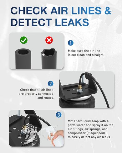 TOPICK Air Bags Suspension Kit for 2017-2026 Ford F250, F350, F450, Rear Air Bags for Trucks, 5000 lbs of Load Leveling Capacity, Air Spring Kit for Towing & Hauling, Replaces Firestone Ride-Rite 2625 in Kuwait