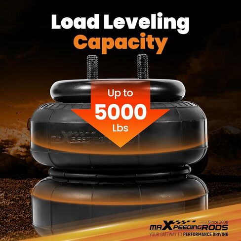 طقم أكياس تعليق هوائي خلفي من maxpeedingrods بوزن 5000 رطل لسيارة شيفروليه سيلفرادو جي إم سي سييرا 1500 HD 2001-2006 غير رباعية التوجيه و2500 1999-2005 2WD 4WD Air Helper Spring Kit in Saudi Arabia