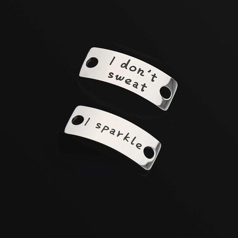 MYOSPARK I Don't Sweat I Sparkle Shoe Lace Tag Trainer Tags Fitness Gym Gift For Runner Inspirational Gift For Women in Saudi Arabia