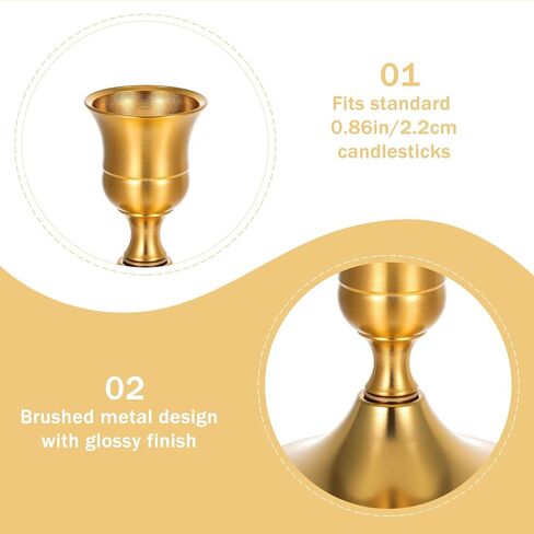 Gold Taper Candle Holder Set of 12,Vintage Small Low Brass Candlestick Holders,Short Skinny Candle Stick Holders for Dinner Room Table Centerpiece or Mantel Wedding Party Decor in Saudi Arabia