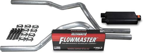 مجموعات عادم الشاحنات - نظام العادم المزدوج من Shop Line سلسلة أنابيب فلوماستر 50 مقاس 2.5 بوصة من الألومنيوم in Kuwait