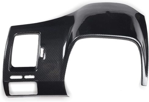 غطاء لوحة القيادة بنمط ألياف الكربون باللون الأحمر والأسود مناسب لسيارة Honda Civic 2006 2007 2008 2009 2010 2011 (أسود) in Kuwait