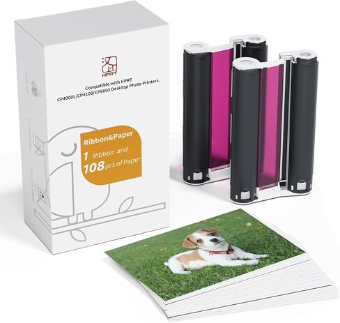 HPRT Photo Paper,54 Pieces with 1 Cartridge, Suitable for CP41000/CP4000L Photo Printer Accessories in Saudi Arabia
