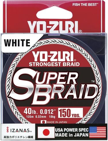 Yo-Zuri YZ-SB-20LB-WH-150YD: أبيض فائق الجديلة 20 رطل 150 ياردة، أبيض in Saudi Arabia