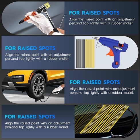 مجموعة أدوات سحب دنت السيارة، 120 قطعة أداة إزالة دنت السيارة، طقم إصلاح دنت السيارة مع رافع ذهبي، مطرقة منزلقة على شكل حرف T، أداة سحب الجسر، طقم إصلاح دنت تلقائي بدون طلاء لإصلاح باب ثلاجة السيارة in Kuwait