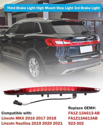 ضوء الفرامل الثالث ارتفاع جبل وقف الضوء 923-302 LED ضوء الفرامل الثالث مصباح ل 2016 2017 2018 لينكولن MKX LED وقف الضوء ارتفاع جبل ث/تسخير يستبدل # FA1Z-13A613-AB in Saudi Arabia