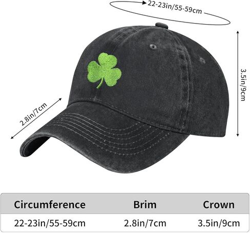 قبعة بيسبول لعيد القديس باتريك للنساء والرجال، قبعة شامروك مطرزة قابلة للتعديل من القطن المغسول، هدايا عيد القديس باتريك in Kuwait