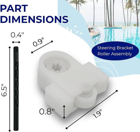 Replacement Steering Kit, Drive Shaft and Bearing Housing, Bracket Roller Compatible with Poolvergnuegen, Phoenix, PVXH011SA, The Pool Cleaner - Includes Roller Assembly, Driveshaft, SS Springs in Saudi Arabia