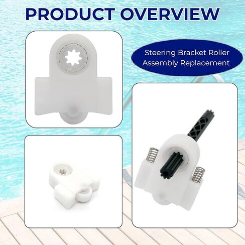 Replacement Steering Kit, Drive Shaft and Bearing Housing, Bracket Roller Compatible with Poolvergnuegen, Phoenix, PVXH011SA, The Pool Cleaner - Includes Roller Assembly, Driveshaft, SS Springs in Saudi Arabia