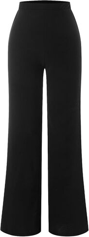 Women's Wide Leg Dress Pants Elegant High Waisted Work Business Casual Trousers in Saudi Arabia