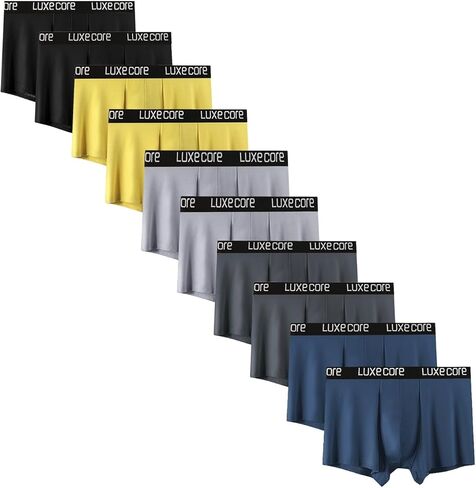 10 Pack Men's Underwear, Mens Boxers Breathable Soft Moisture-Wicking Quick-Dry Boxer Briefs Underwear for Men Pack in Kuwait