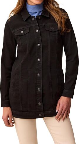 Tribal Women's Classic Fit Comfort Stretch Denim Jacket (Regular and Extended Lengths) in Saudi Arabia