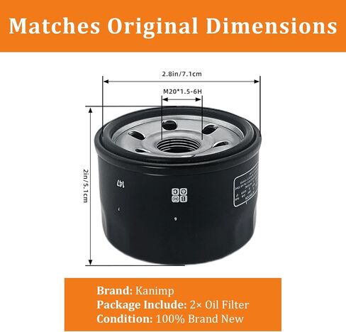 1541A-LBA2-E00 5DM-13440-00-00 Oil Filter for Yamaha Raptor 660 YFM660R 2001-2005 V Star 1300 XVS1300 2007-2012 Kymco MXU 700i Xciting 500 Kodiak 700 YFM700 2016-2017 Grizzly 700 2016-2017 (2 PCS) in Kuwait