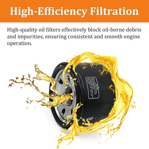 1541A-LBA2-E00 5DM-13440-00-00 Oil Filter for Yamaha Raptor 660 YFM660R 2001-2005 V Star 1300 XVS1300 2007-2012 Kymco MXU 700i Xciting 500 Kodiak 700 YFM700 2016-2017 Grizzly 700 2016-2017 (2 PCS) in Kuwait